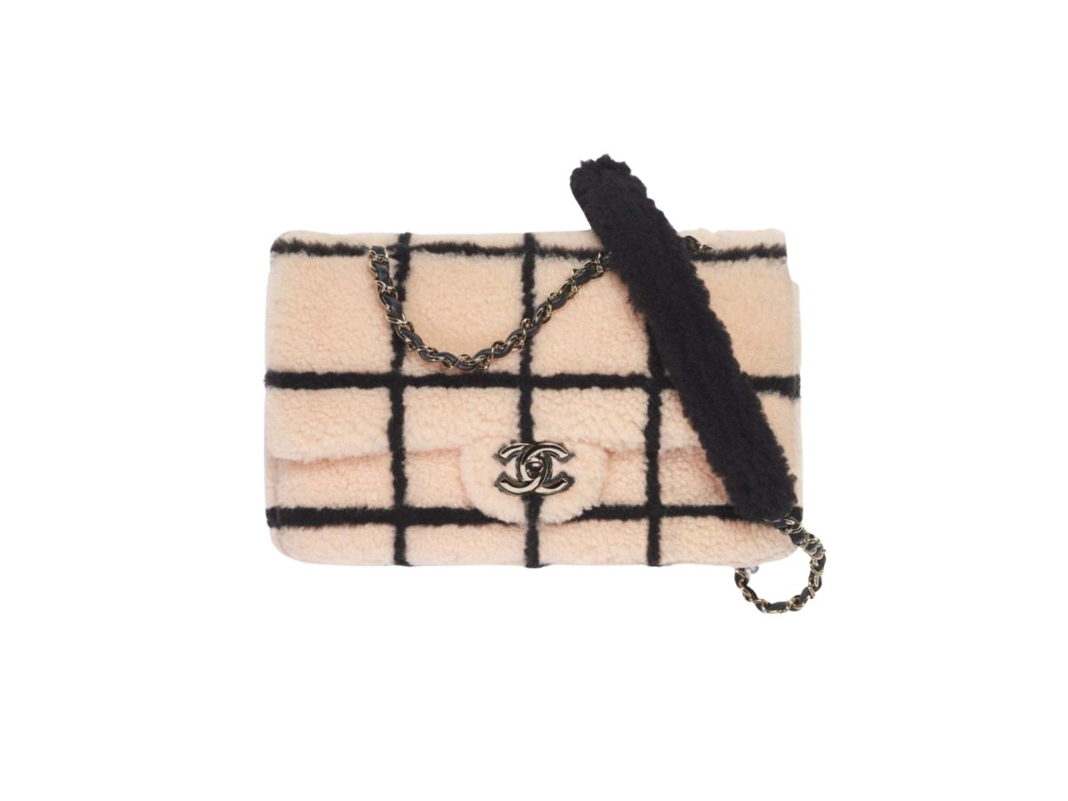 SASOM  bags Chanel Shearling Large Flap Bag In Lambskin With Gold-Tone  Metal Pink-Black Check the latest price now!