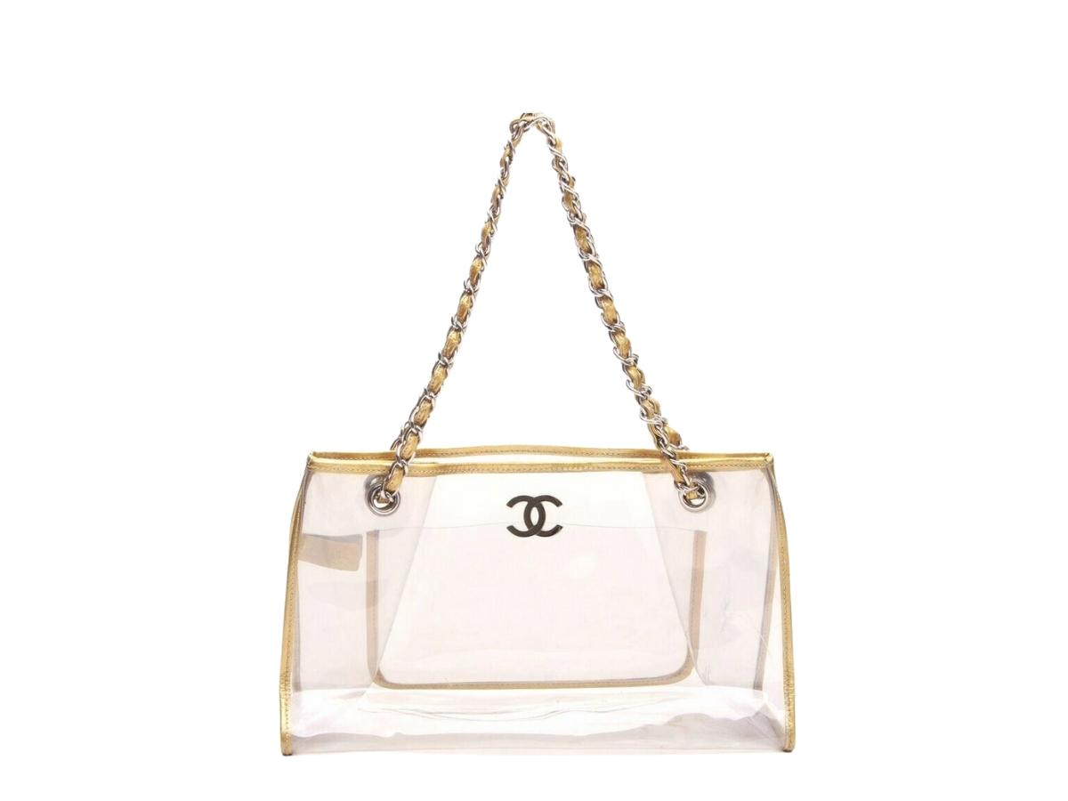 SASOM  bags Chanel Shoulder Bag In Clear PVC And Leather Calfskin With  Silver-Tone Hardware Gold Check the latest price now!
