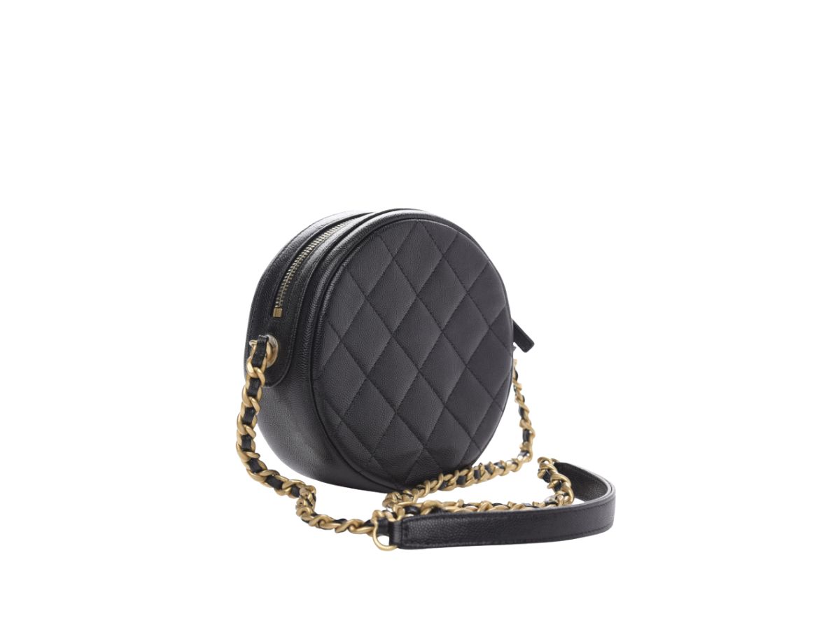 SASOM  Chanel Round Vanity Case With Chain Small