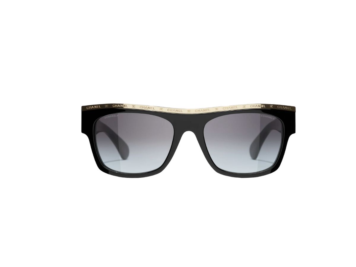 SASOM  accessories Chanel Square Sunglasses Acetate Black Gold Check the  latest price now!