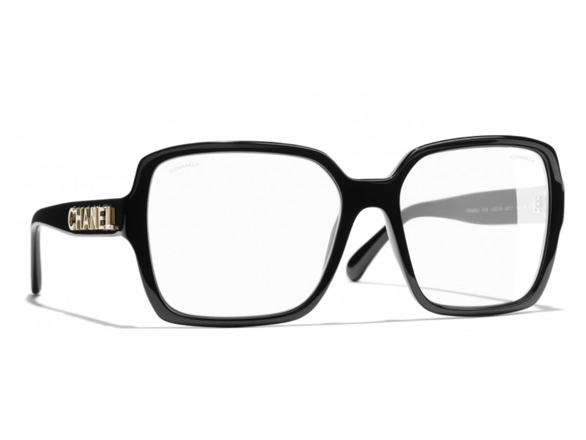 SASOM  accessories Chanel Square Sunglasses Black Gold