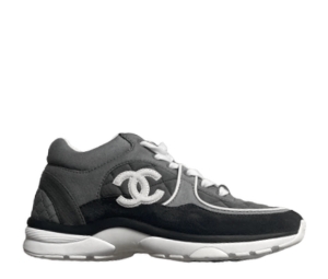SASOM  shoes Chanel Trainer Sneakers In Fabric and Suede Calfskin Light  Grey (W) Check the latest price now!