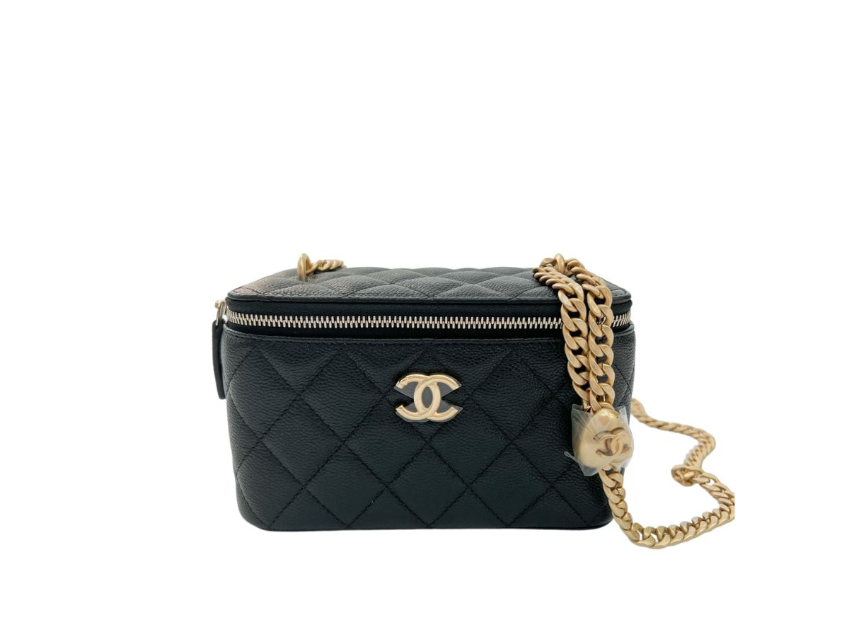Chanel  2021 White Lambskin Pearl Crush Vanity Case Bag  VSP Consignment