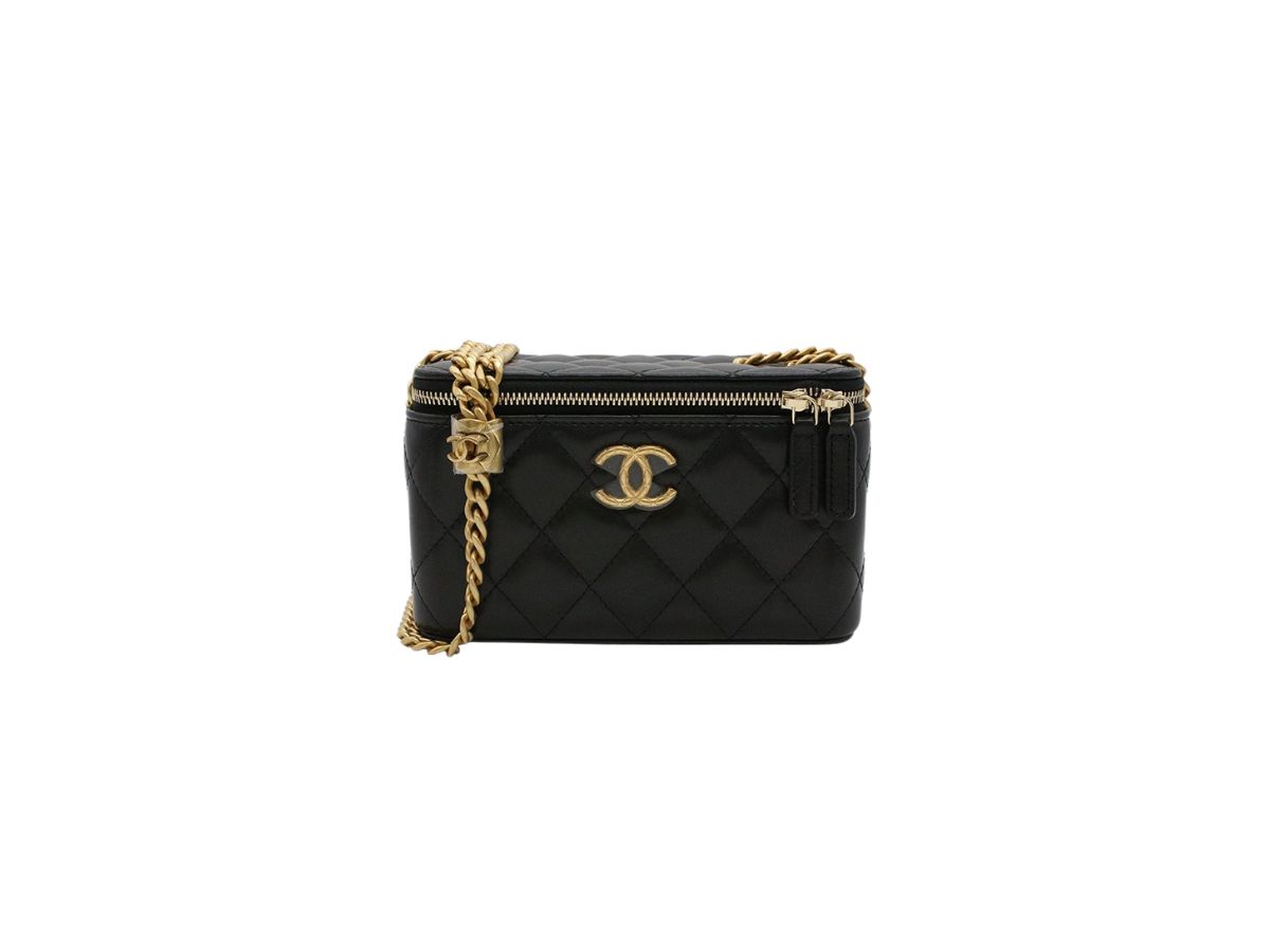 SASOM | bags Chanel Vanity Case With Chain In Lambskin With Gold-Tone Metal  Black Check the latest price now!