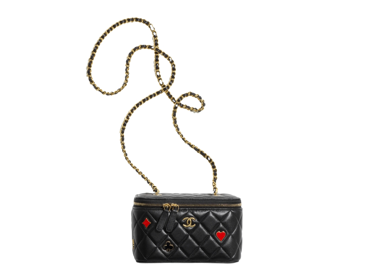 SASOM  bags Chanel Vanity With Chain In Lambskin, Enamel With Gold-Tone  Metal Black Check the latest price now!
