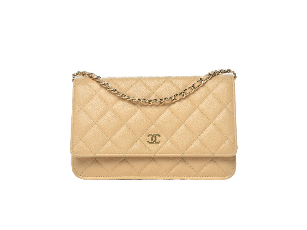 Chanel Wallet on Chain Beige Caviar WOC, Luxury, Bags & Wallets on Carousell