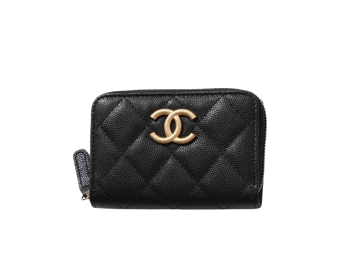 SASOM  bags Chanel Zipped Coin Purse In Grained Shiny Calfskin With Gold-Tone  Metal Black Check the latest price now!