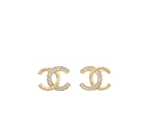 Buy Chanel Earrings In Metal Strass With Gold Gold at Sasom – Authentic and Ready to Ship