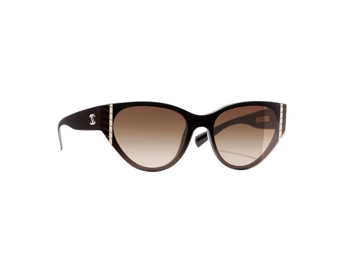 Buy Chanel Oval Sunglasses In Dark Brown Frame With Brown Gradient Lenses at Sasom – Authentic and Ready to Ship