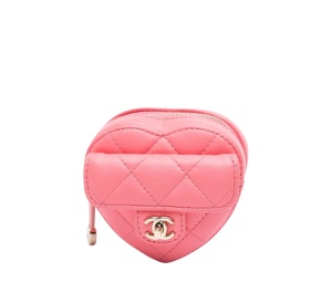 Buy Chanel CC In Love Heart Zipped Arm Coin Purse Pink at Sasom – Authentic and Ready to Ship