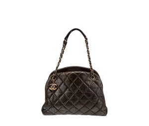 Buy Chanel Large Just Mademoiselle Bowler Bag Brown at Sasom – Authentic and Ready to Ship
