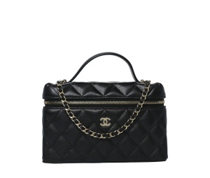 Buy Chanel Slim Vanity With Chain Top Handle Black at Sasom – Authentic and Ready to Ship