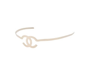 Buy Chanel CC Logo Metal Hairband in Champagne Gold at Sasom – Authentic and Ready to Ship