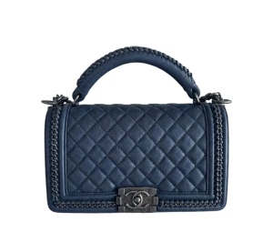 Buy Chanel Boy Old Medium Quilted Dark Blue at Sasom – Authentic and Ready to Ship