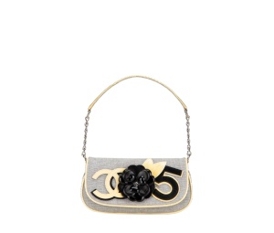 Buy Chanel Canvas Camellia Cc No. 5 Shoulder Bag Grey at Sasom – Authentic and Ready to Ship