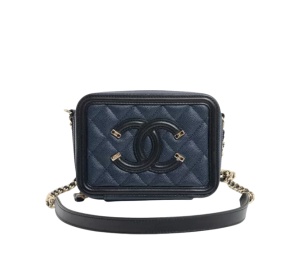 Buy Chanel CC Filigree Vanity Case 5 Navy at Sasom – Authentic and Ready to Ship