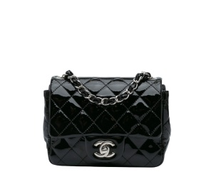 Buy Chanel Mini Square Classic Patent Single Flap Black at Sasom – Authentic and Ready to Ship