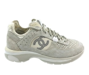 Buy Chanel Trainer Sneakers Beige Grey at Sasom – Authentic and Ready to Ship