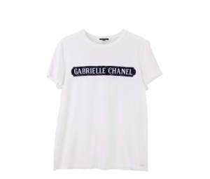 Buy Chanel Gabrielle Velvet Logo Cotton T-Shirt White at Sasom – Authentic and Ready to Ship
