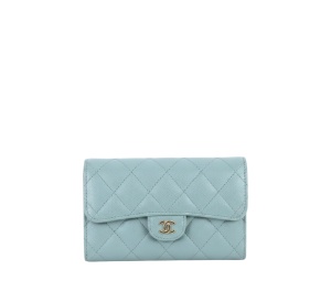 Buy Chanel Medium Flap Wallet Light Blue at Sasom – Authentic and Ready to Ship