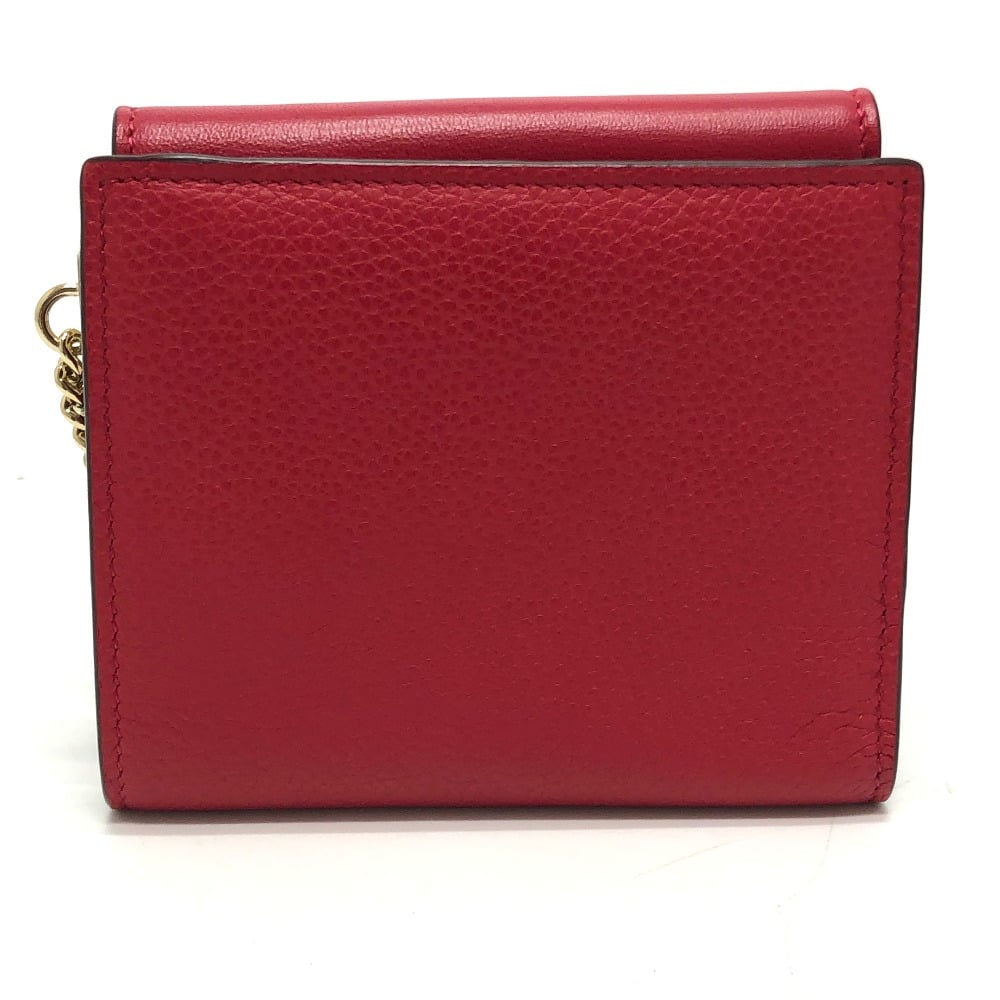 Chloé Chloe chain compact wallet  Folded wallet Leather Red - view 2