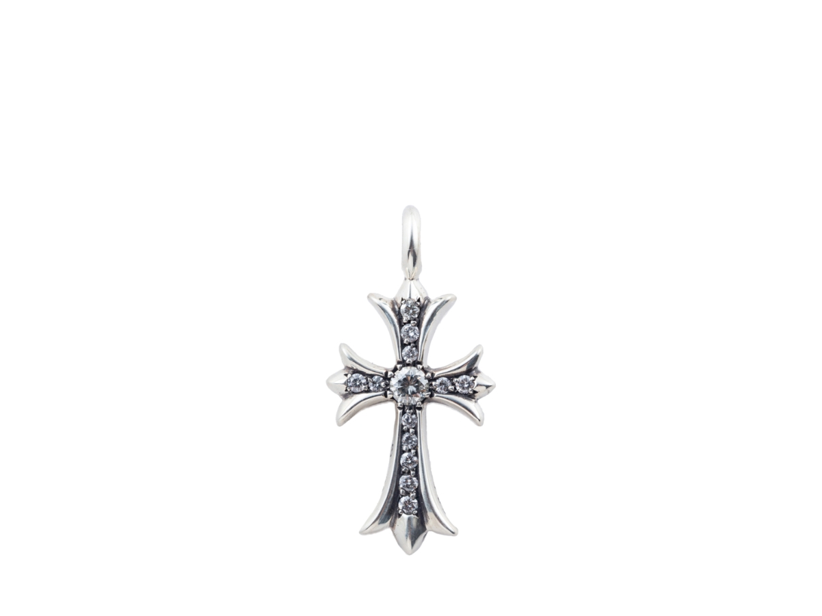 Buy Chrome Hearts Diamond Tiny Cross Silver at Sasom – Authentic and Ready to Ship