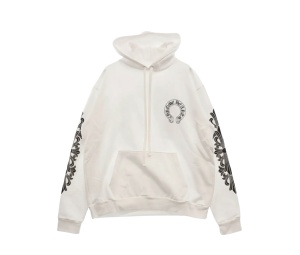 Buy Chrome Hearts Horseshoe Print Hoodie White at Sasom – Authentic and Ready to Ship