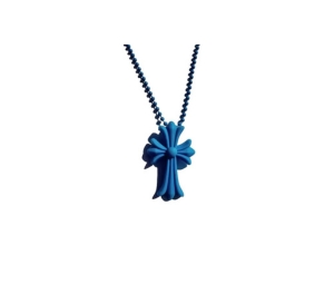 Buy Chrome Hearts Cross Necklace In Silicone Blue at Sasom – Authentic and Ready to Ship