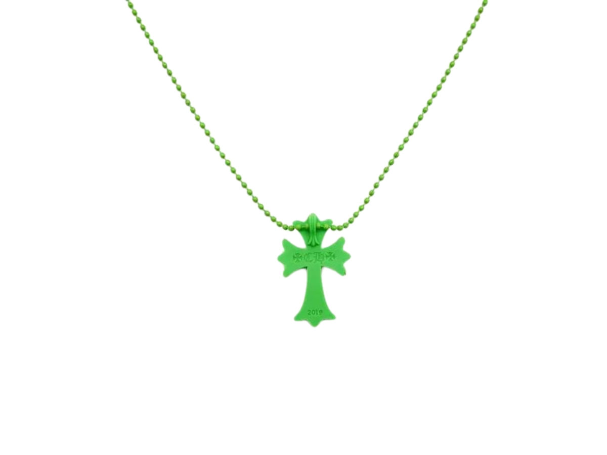 https://d2cva83hdk3bwc.cloudfront.net/chrome-hearts-green-resin-cross-pendant-ball-chain-2.jpg