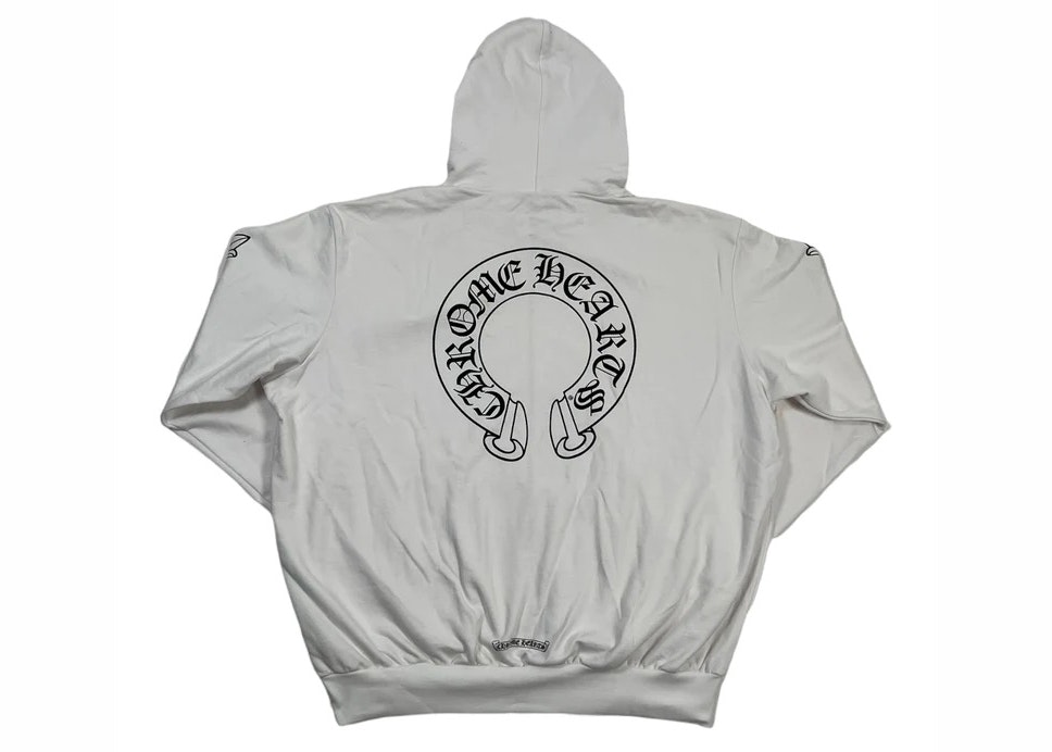 【Chrome Hearts】★Horseshoe Floral Zip-Up フーディ★ Chrome Hearts Horseshoe Floral Sleeve Zip Up Hoodie - SRM