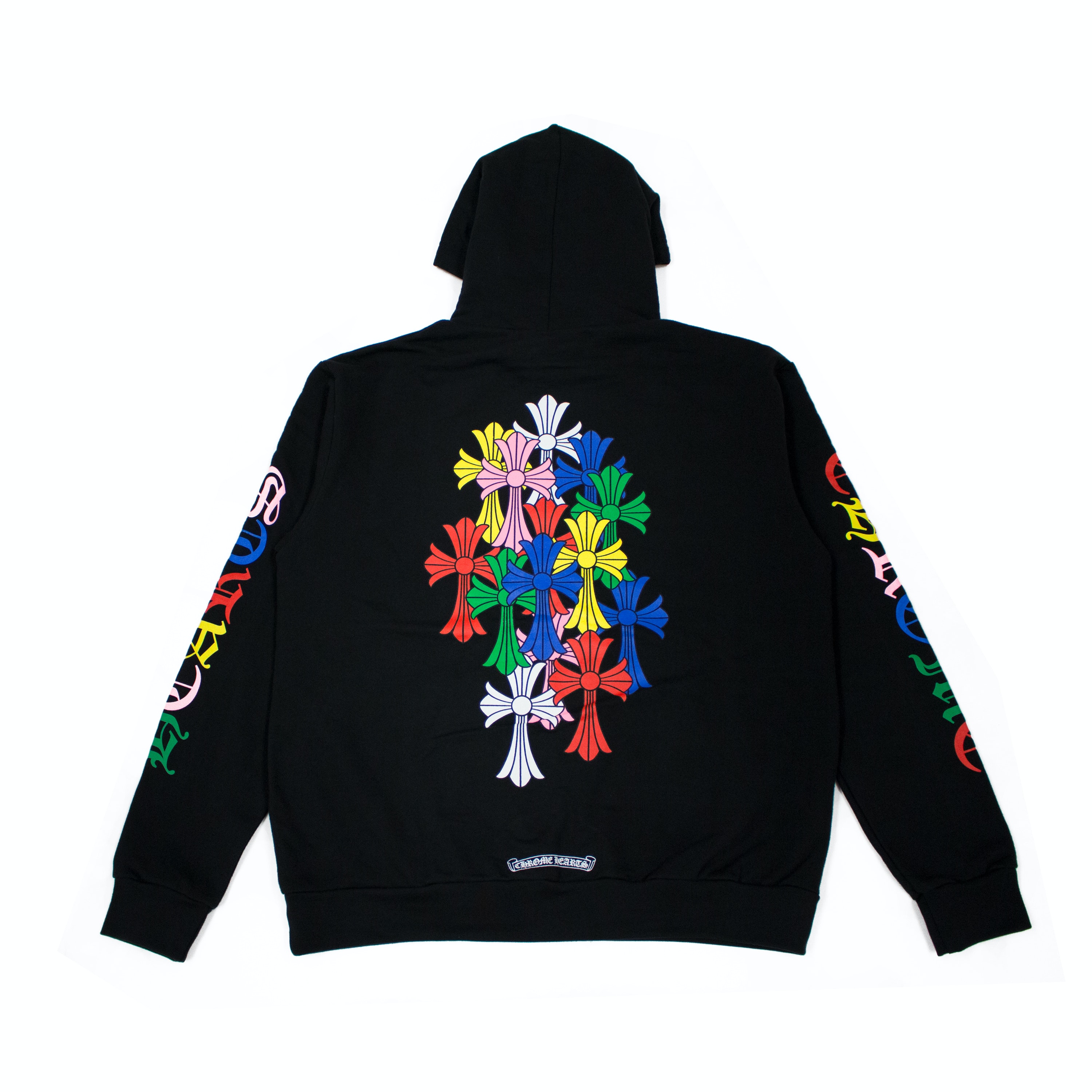 Chrome Hearts Multi Color Cross Cemetery Hoodie Black Chrome Hearts Multi Color Cross Cemetery Hoodie Black