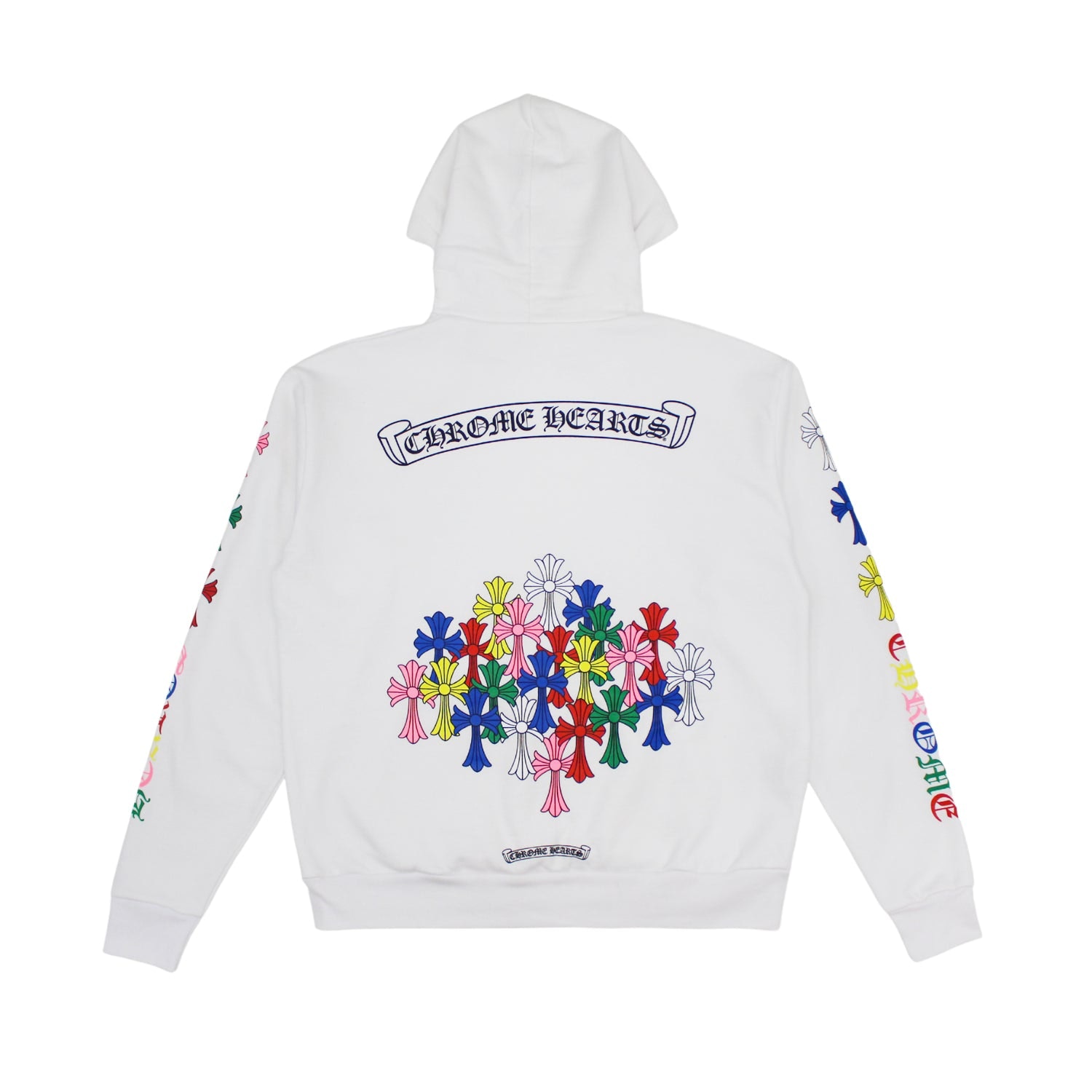 SASOM | apparel Chrome Hearts Multi Color Cross Hoodie White Check 