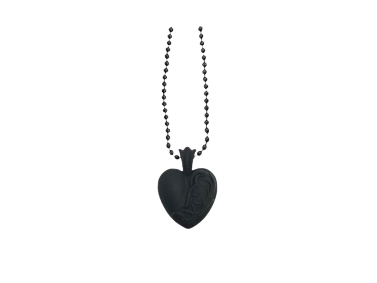 ★関税込★Chrome Hearts★Silichrome CH Heart Pendant★ Chrome Hearts Silichrome CH Heart Pendant Black | ของแท้