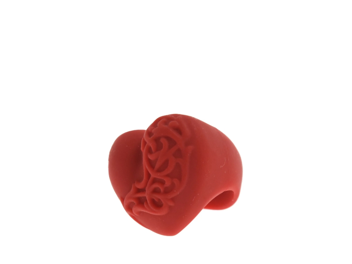 入手困難★送料無料【Chrome Hearts】Silichrome Heart Ring Red Chrome Hearts Infinity Silicone Ring Red Size Large 8 Brand