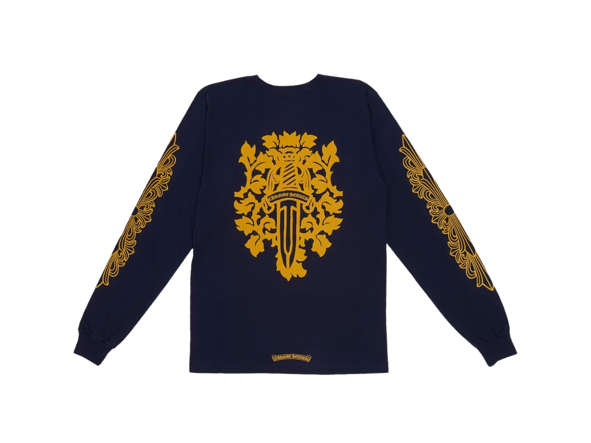 SASOM | เสื้อผ้า Chrome Hearts V89 Dagger Long Sleeve T-Shirt Navy ...