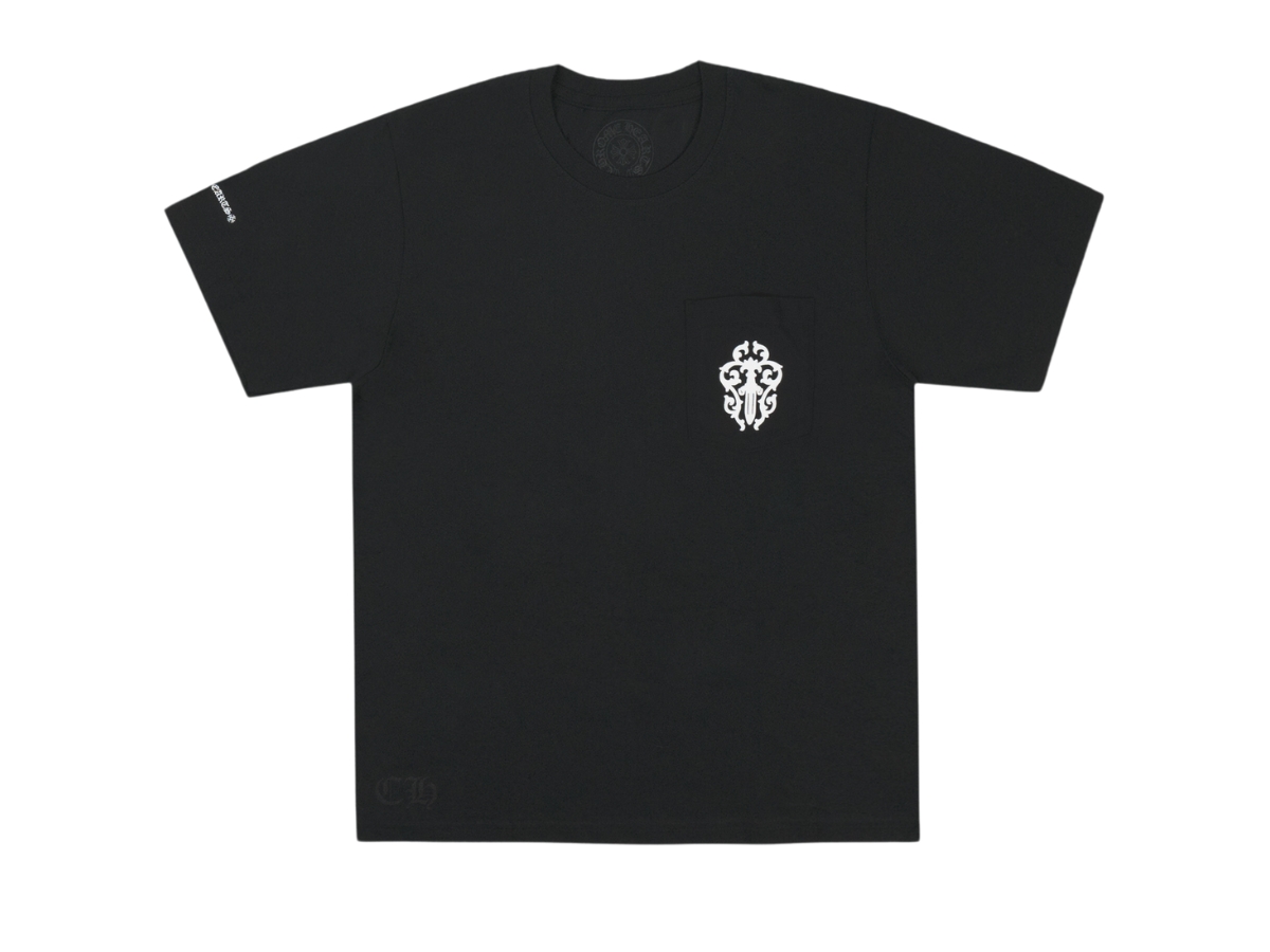 Chrome Hearts White Dagger Half Script Tee Black | ของแท้
