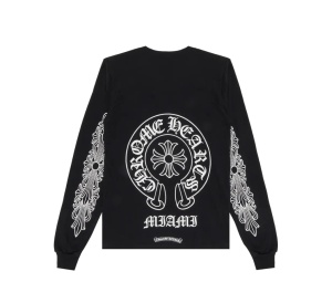 Buy Chrome Hearts  Miami Exclusive Long-Sleeve T-Shirt Black at Sasom – Authentic and Ready to Ship