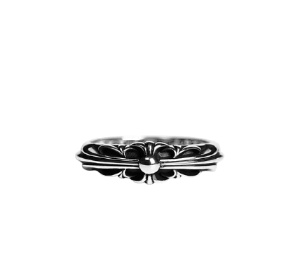 Buy Chrome Hearts Baby Classic Floral Cross Ring Silver at Sasom – Authentic and Ready to Ship