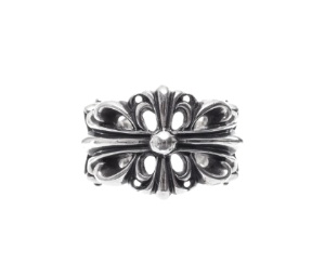 Buy Chrome Hearts Double Floral Cross Ring Silver at Sasom – Authentic and Ready to Ship