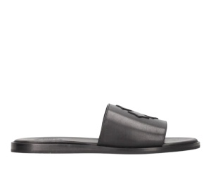 Buy Chrome Hearts Plus Patch Leather Slide Sandals Black at Sasom – Authentic and Ready to Ship