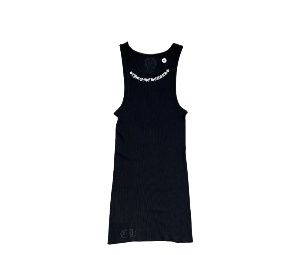 トップス chrome hearts HAIRY CROSS RIB TANK L Chrome Hearts Hairy