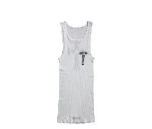 Buy Chrome Hearts Vertical Cross Logo Tank Top White Black at Sasom – Authentic and Ready to Ship