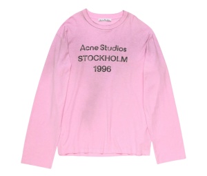 Buy Acne Studios Logo T-Shirt - Relaxed Fit Cotton Candy Pink at Sasom – Authentic and Ready to Ship