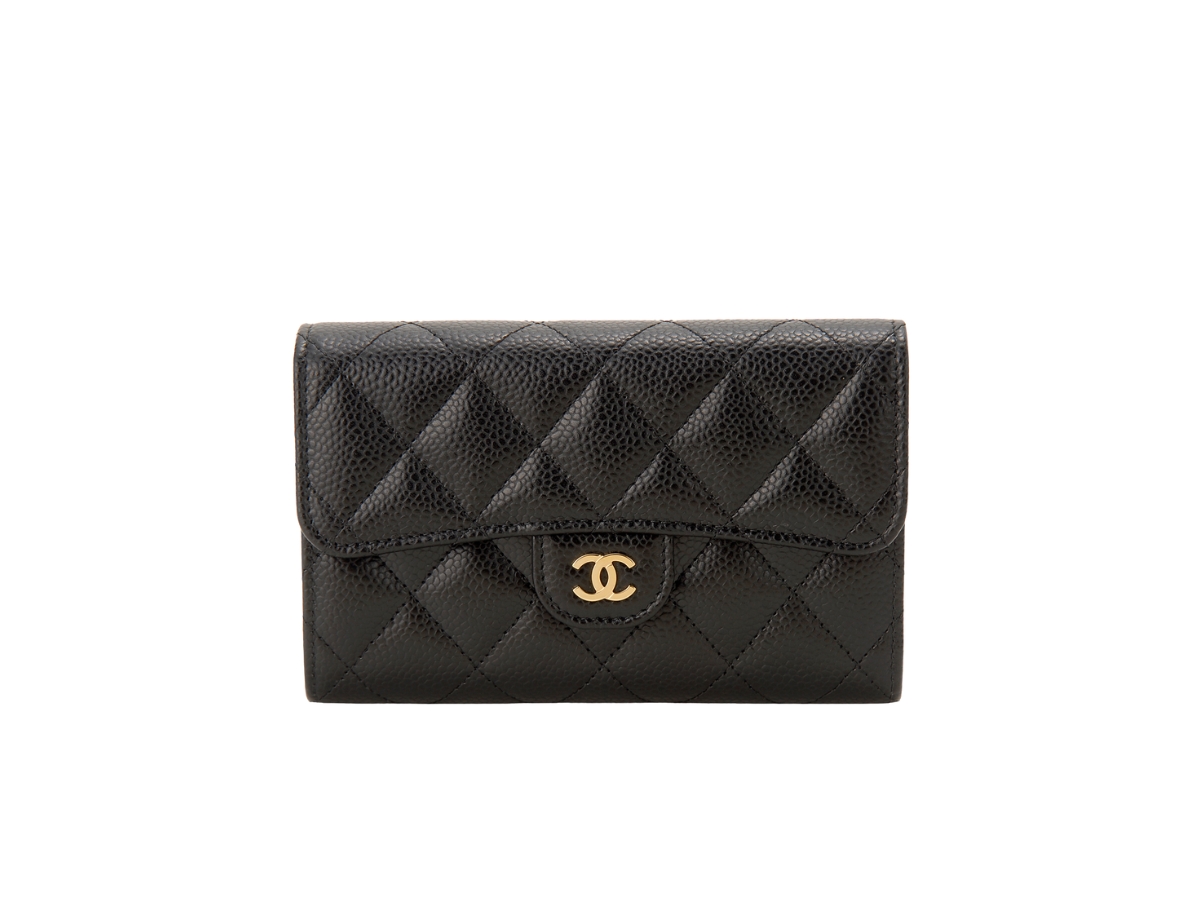 SASOM  bags Chanel Classic Medium Flap Wallet In Grained Calfskin With Gold  Hardware Black Check the latest price now!