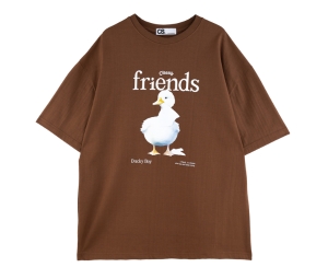 Classy Oversized T-Shirt Duck Boy Brown