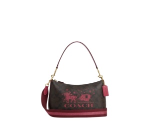 Buy Coach Clara Shoulder Bag In Signature Canvas With Horse And Sleigh Brown Rouge at Sasom – Authentic and Ready to Ship