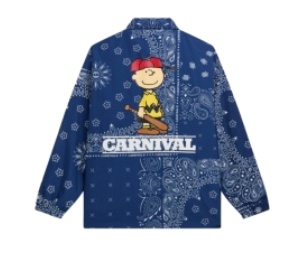 Buy Carnival X Peanuts Charlie Brown Paisley Jacket Navy at Sasom – Authentic and Ready to Ship