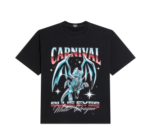 Buy Carnival X Yugioh Blue-eyes White Dragon Ovs T-shirt Black at Sasom – Authentic and Ready to Ship