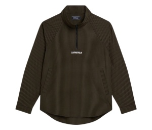 Buy Carnival Gingham Half-Zip Shirt Brown FW25 at Sasom – Authentic and Ready to Ship