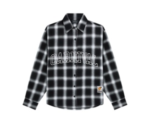 Buy Carnival Tartan Crop Shirt Black FW25 at Sasom – Authentic and Ready to Ship